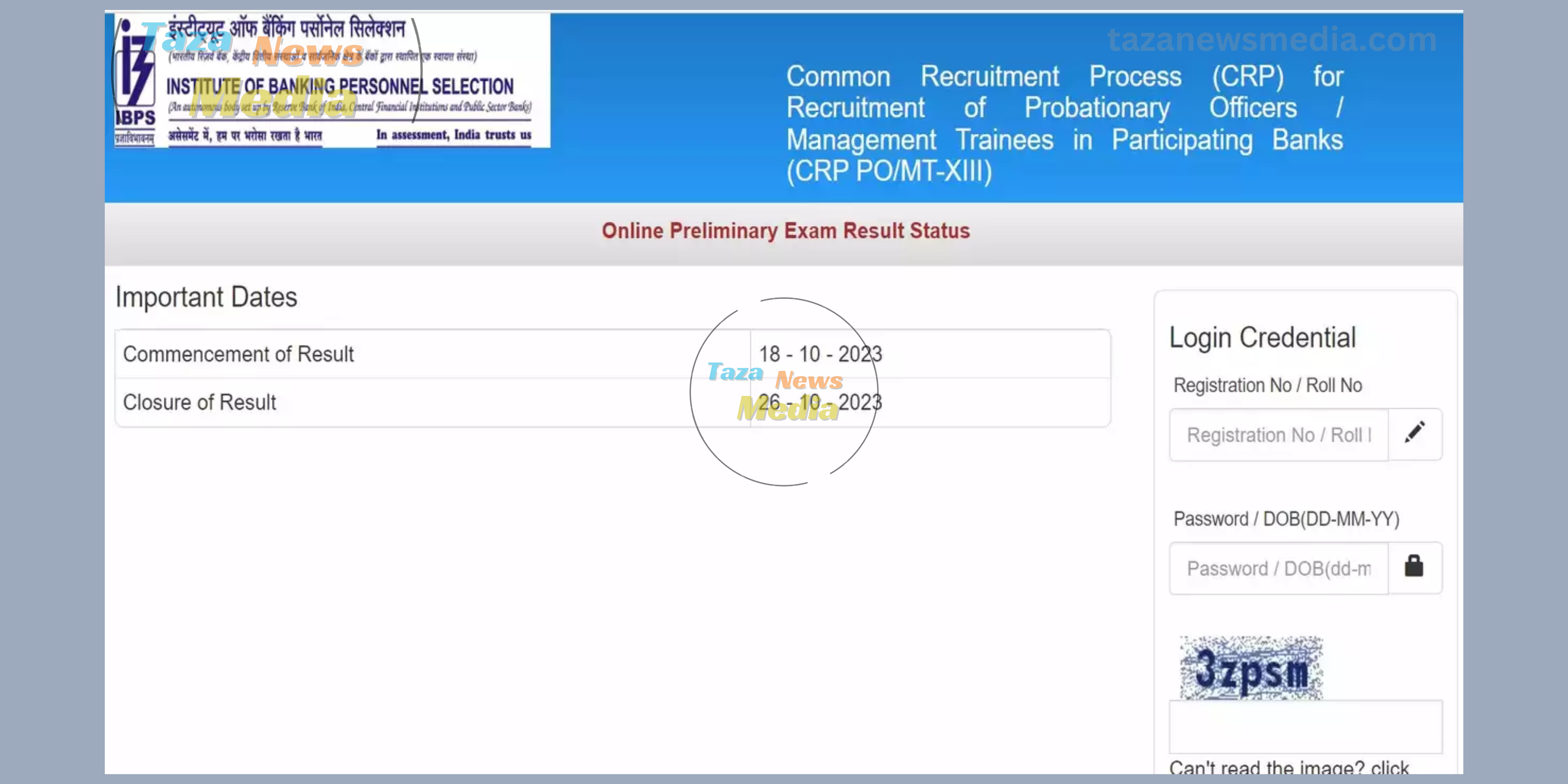 Results for the IBPS PO Mains and MT Mains exams were announced in 2023; you may view the results at ibps.in.