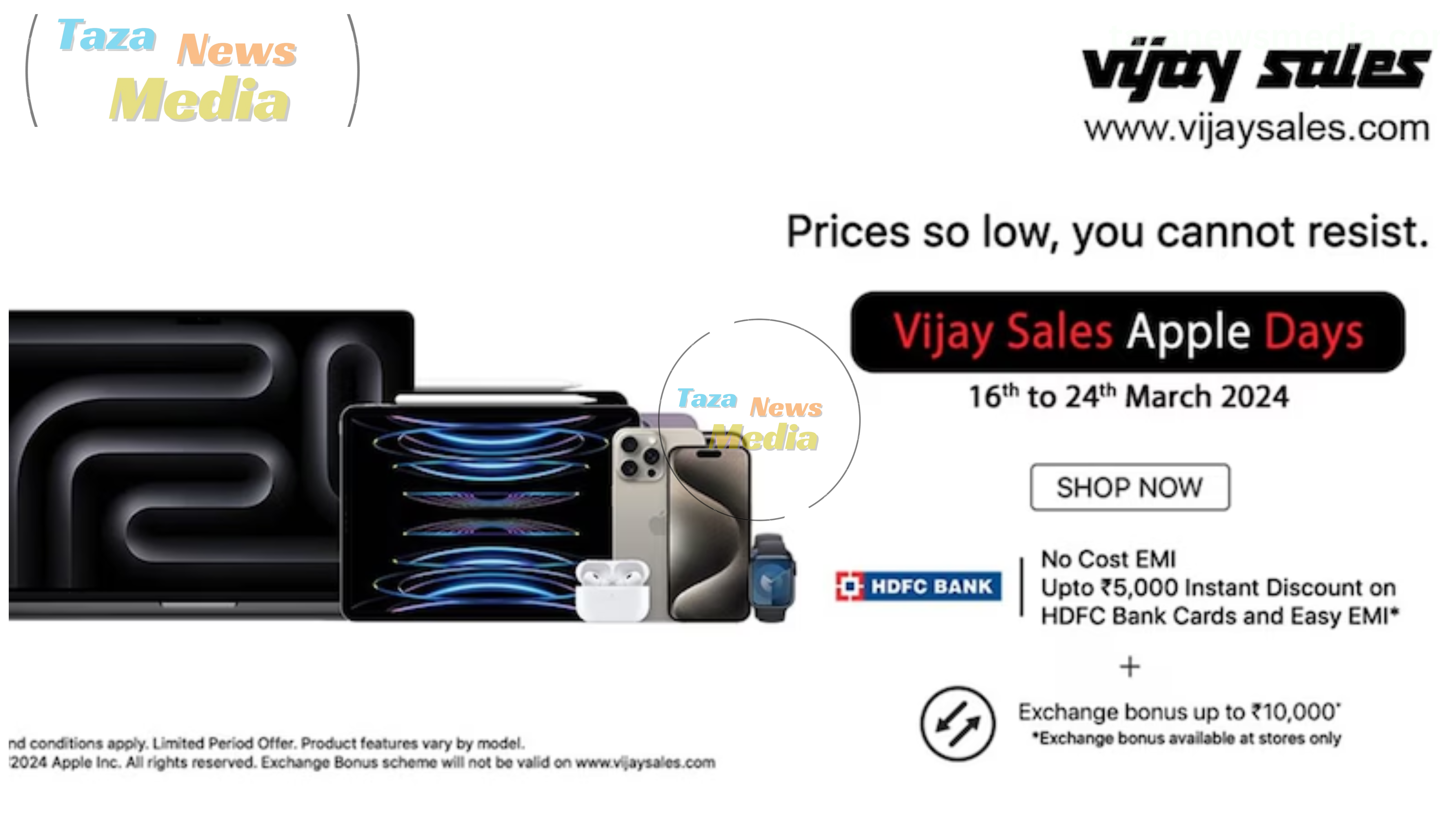 Introducing the ‘Apple Days Sale’ deals from Vijay Sales: discounts on MacBooks, iPads, and iPhone 15 series