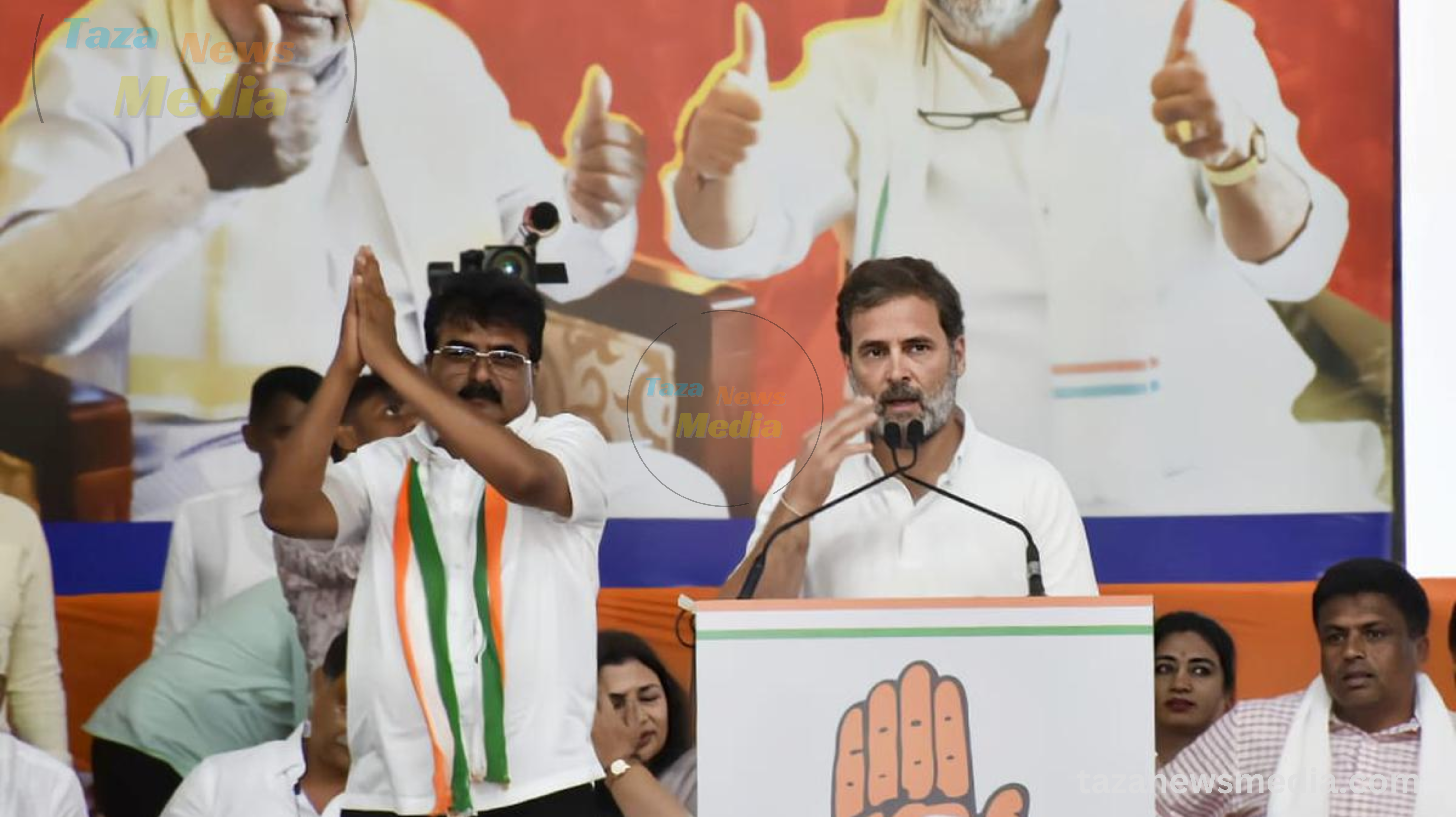 During a campaign stop in Mandya, Congress leader Rahul Gandhi calls electoral bonds the worst fraud in history.