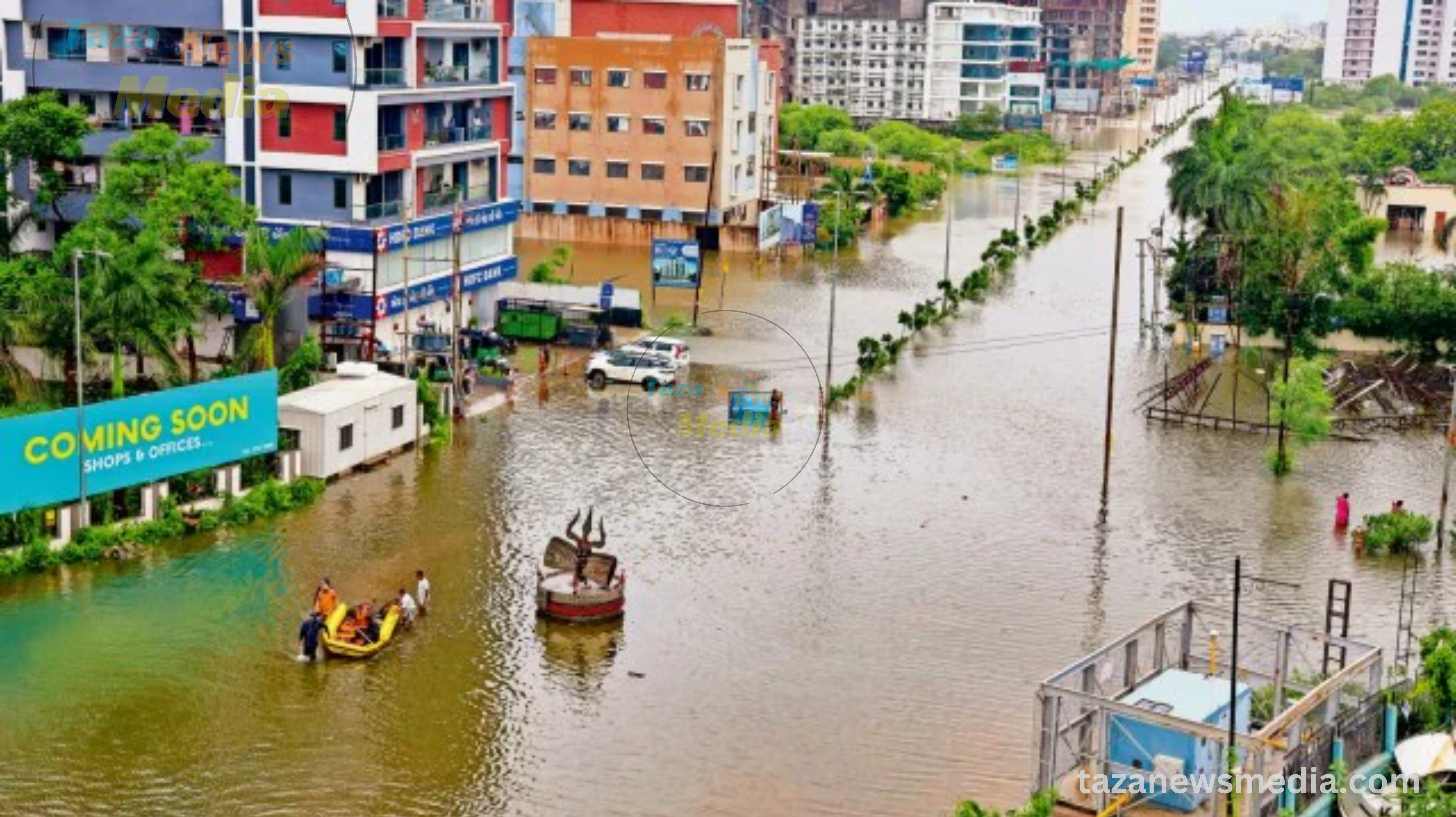 Vadodara saw over 8,000 people evacuated because to Vishwamitri floods.